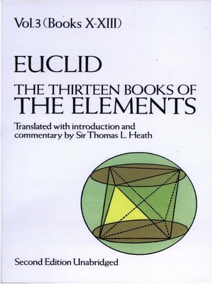 cover image of The Thirteen Books of the Elements, Volume 3